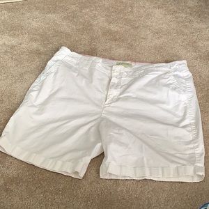 Caribbean Joe shorts white two front pockets belt loops size 12 versatil…
